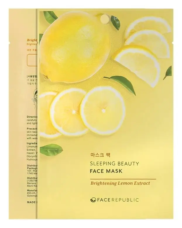 Face Republic Sleeping Beauty Face Mask Brightening Lemon Extract