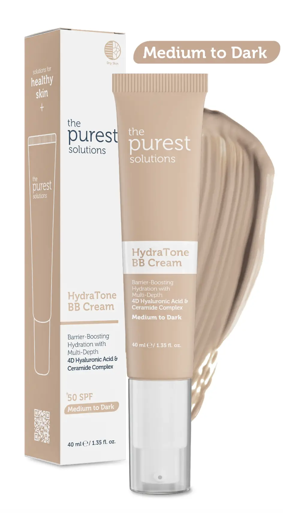 The Purest Solutions HydraTone BB Cream SPF 50+ Medium To Dark