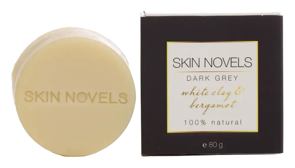Skin Novels Dark Grey White Clay & Bergamot Natural Soap