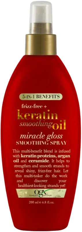 OGX Beauty Frizz-Free + Keratin Smoothing Oil Miracle Gloss Spray