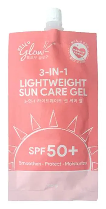 Hello Glow 3-in-1 Lightweight Sun Care Gel SPF 50+