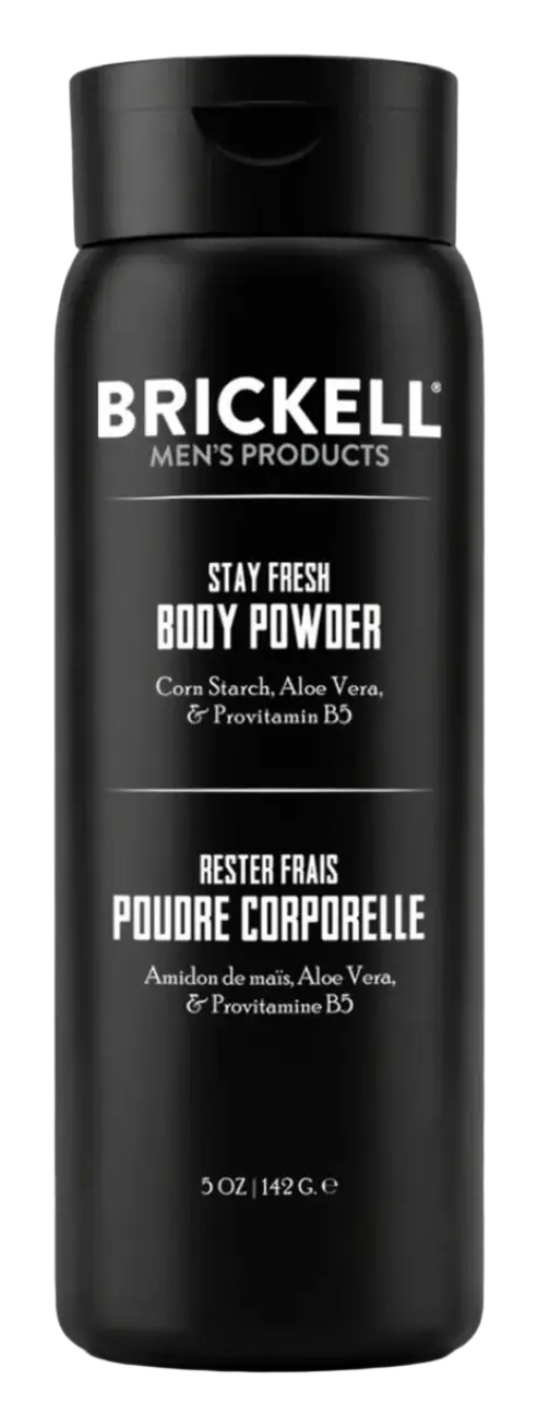 Brickell Men's Products Stay Fresh Body Powder Unscented