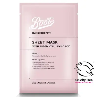 Boots Ingredients Hyaluronic Acid Sheet Mask
