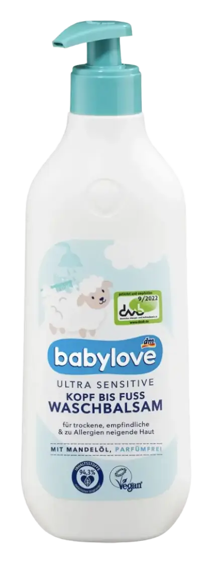 babylove dm Ultra Sensitive Kopf Bis Fuss Waschbalsam