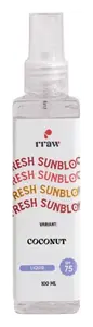 Rraw Skincare Liquid Sunblock SPF 75 Coconut
