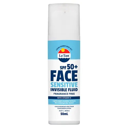 Le Tan SPF50+ Face Sensitive Invisible Fluid Fragrance Free