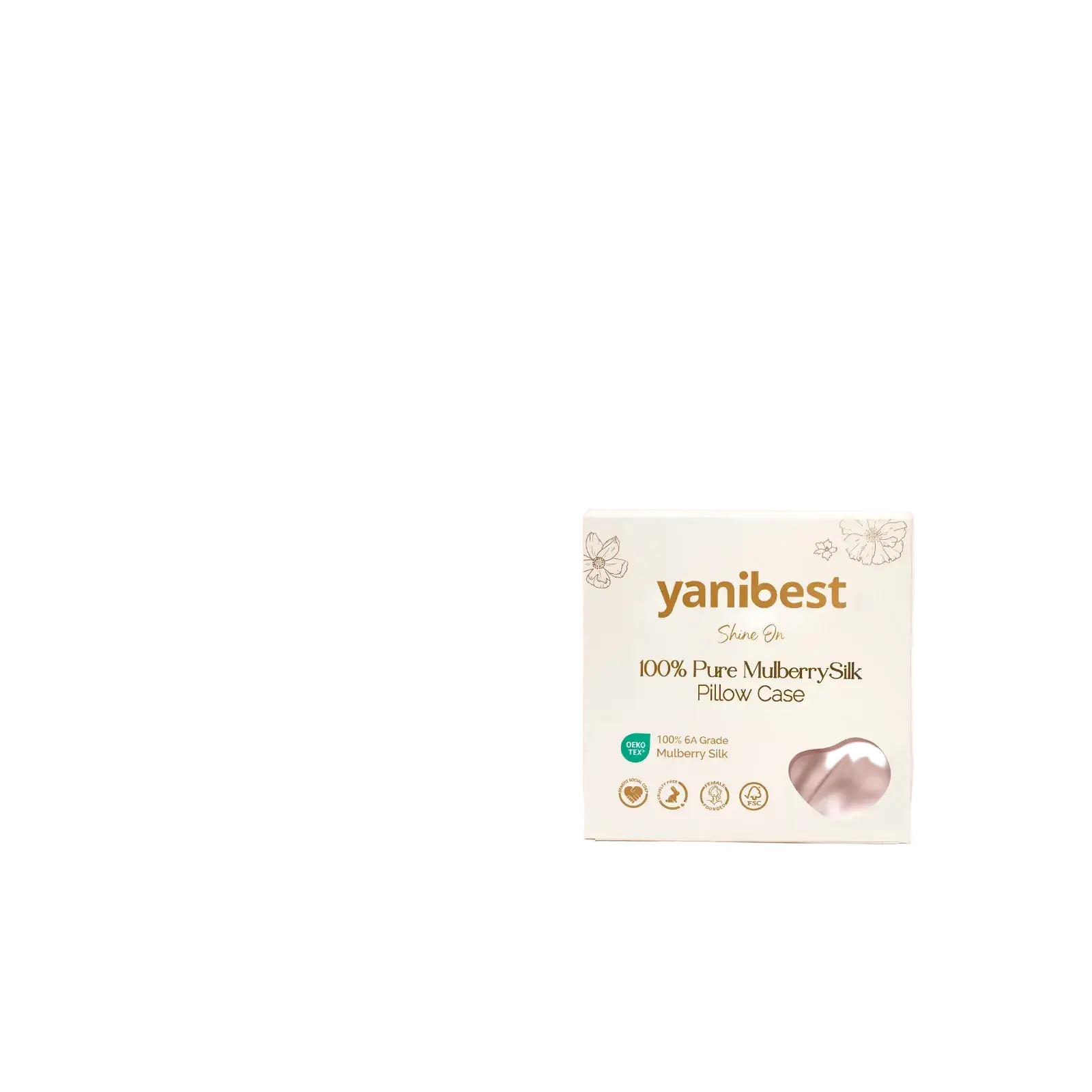 Yanibest 22 Momme Silk Luxury Pillowcase Rose Pink