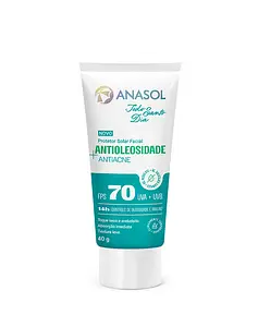 Anasol Todo Santo Dia Protetor Solar Facial Antioleosidade Antiacne SPF 70