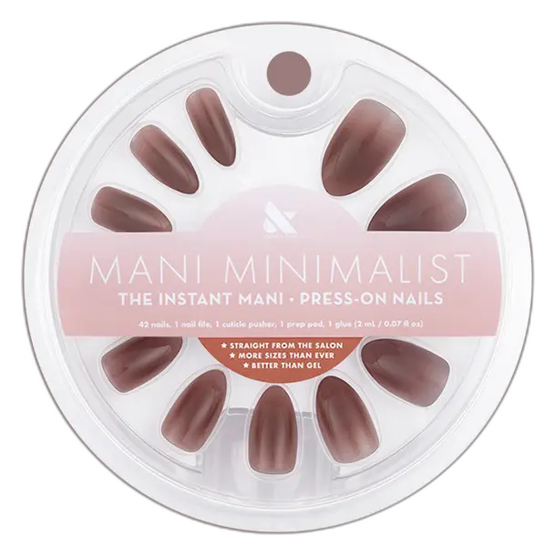 Olive & June Glue Press-Ons Medium Chocolate Syrup Gradient