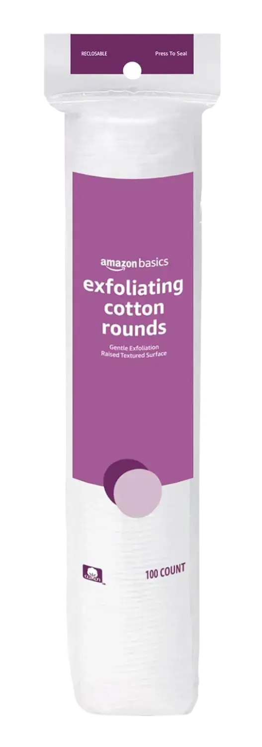 Amazon Basics Exfoliating Cotton Rounds