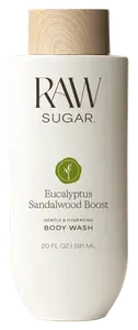 Raw Sugar Gentle & Hydrating Body Wash Eucalyptus Sandalwood Boost