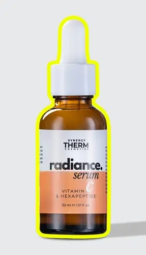 Synergy Therm Cosmetics Serum with Vitamin C, Radiance Serum with Liposomal Vitamin C and Hexapeptides