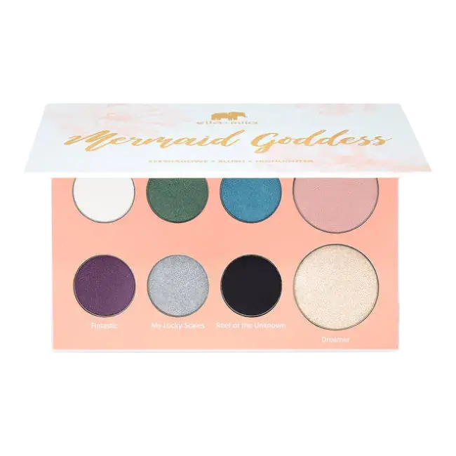 Ella + Mila Eyeshadows + Blush + Highlighter Palette Mermaid Goddess