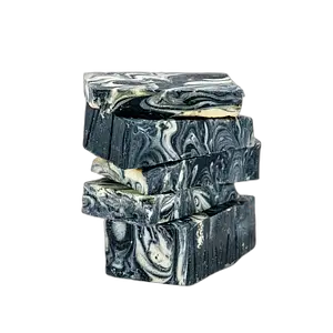Moon Valley Organics Package Free Herbal Soap Lemongrass Charcoal Swirl
