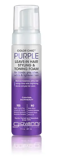 Giovanni Color Chic Purple Leave-In Hair Styling & Toning Foam