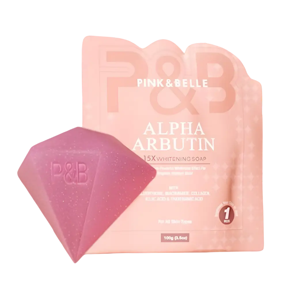 Pink & Belle Alpha Arbutin 15x Whitening Soap