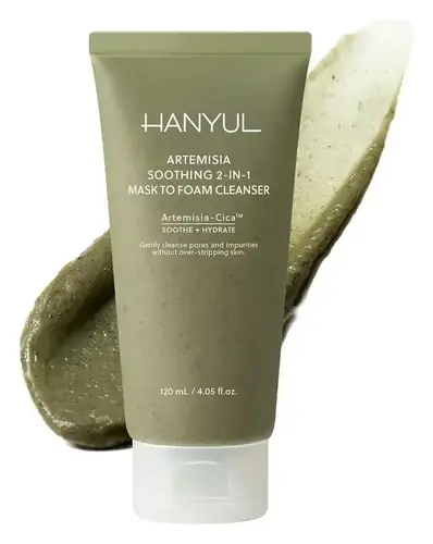 Hanyul Artemisia Soothing 2-In-1 Mask To Foam Cleanser