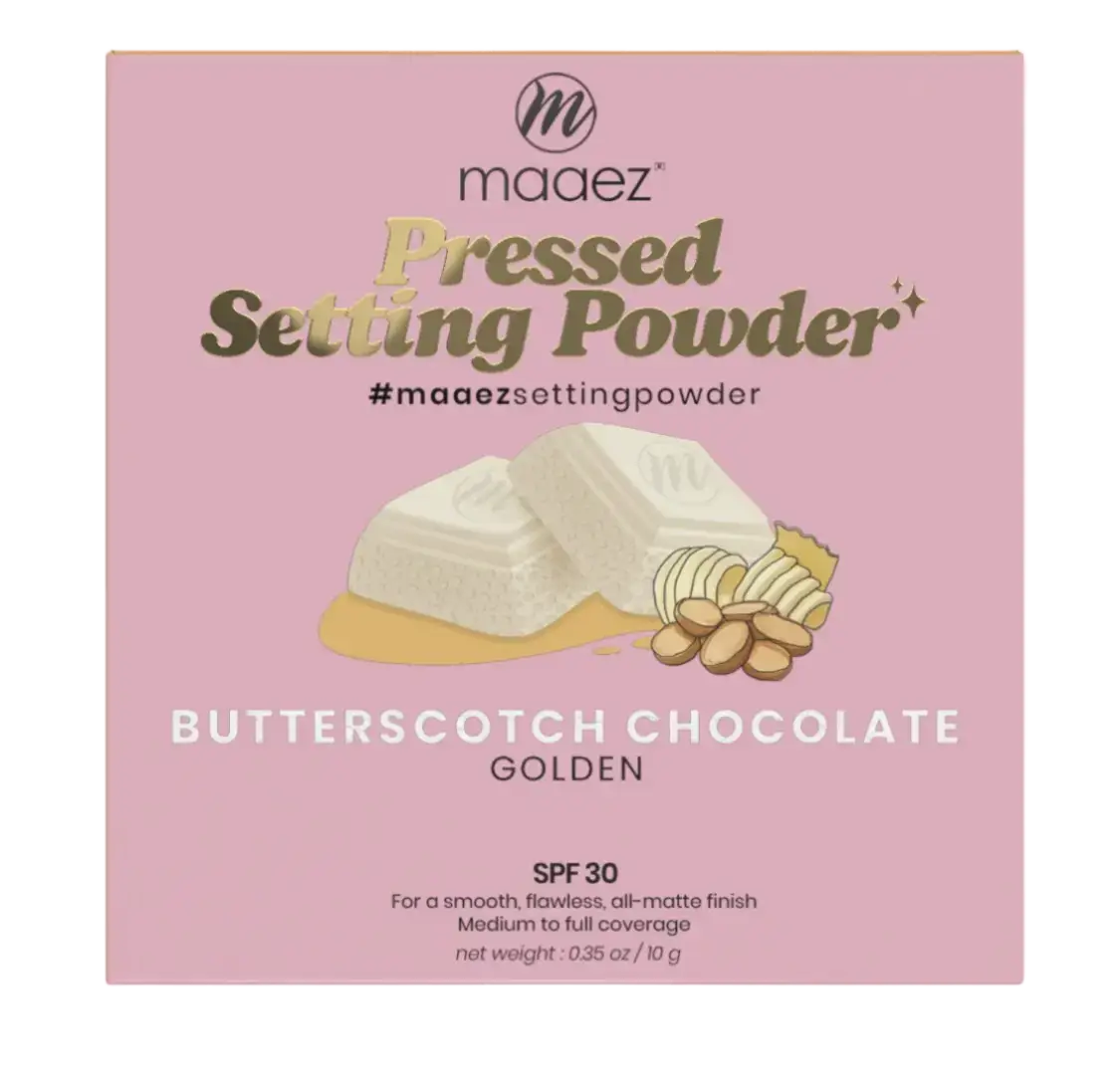 Maaez Pressed Setting Powder SPF 30 Butterscotch Chocolate