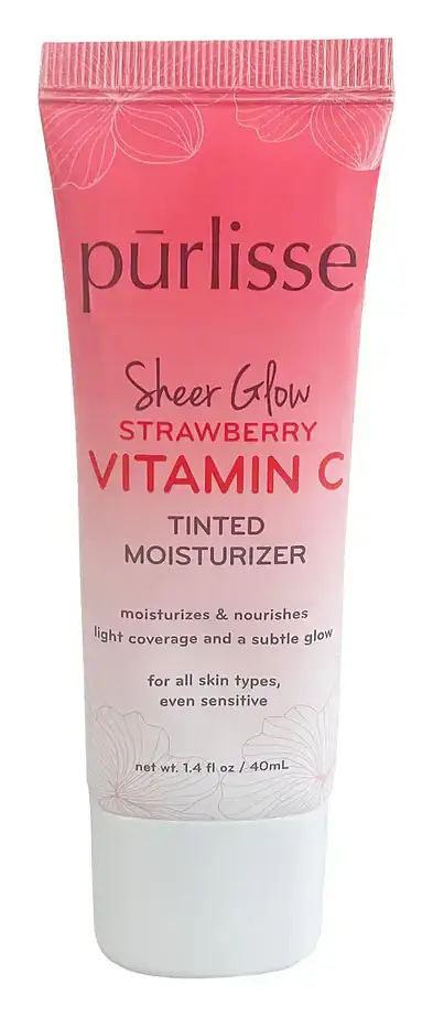 Purlisse Sheer Glow Strawberry Vitamin C Tinted Moisturizer Light