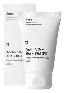 Sane Kaolin 5% + AHA + BHA 3% Deeply Cleansing Face Mask
