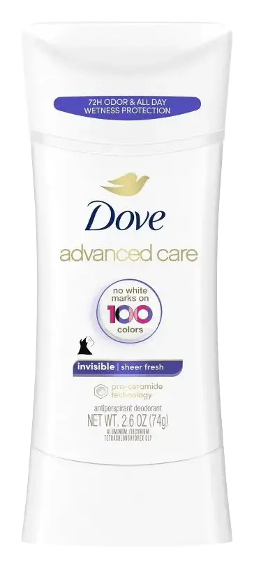 Dove Advanced Care Invisible Antiperspirant Deodorant Stick Sheer Fresh
