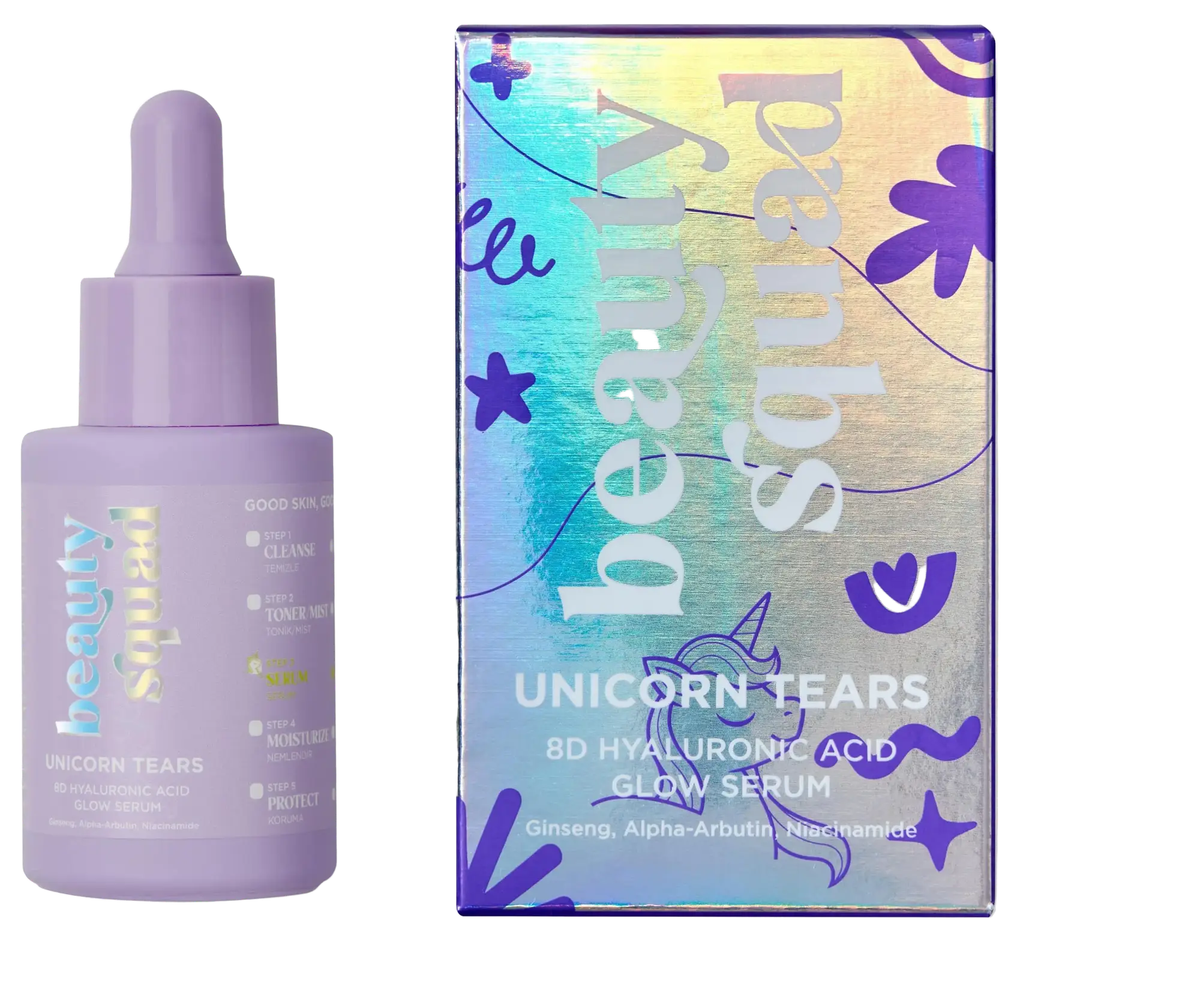 Beauty Squad Unicorn Tears 8D Hyaluronic Acid Glow Serum