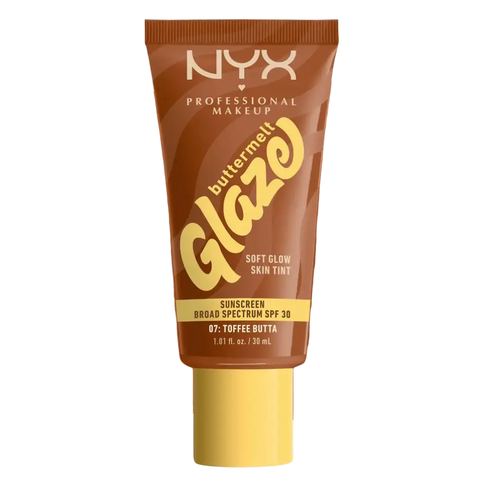 NYX Cosmetics Buttermelt Glaze Soft Glow Skin Tint SPF 30 07 Toffee Butta
