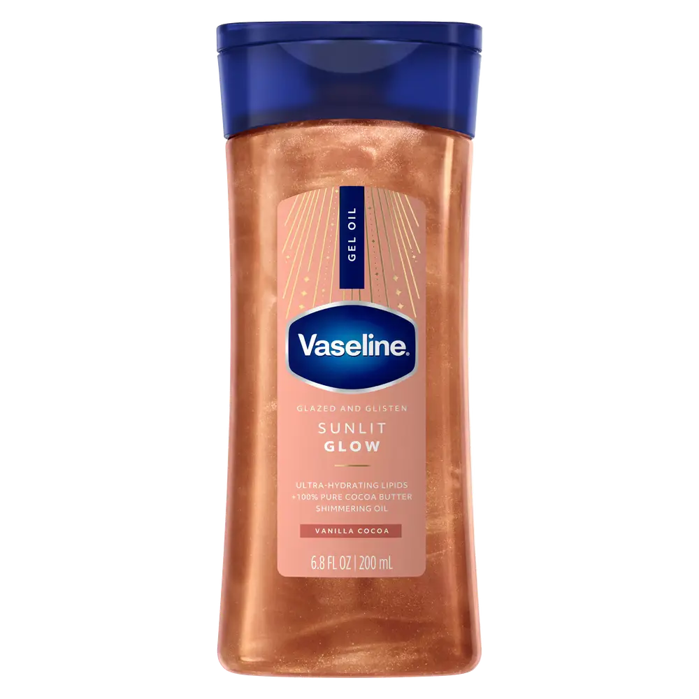 Vaseline Sunlit Glow Body Shimmer Gel Oil Vanilla Cocoa