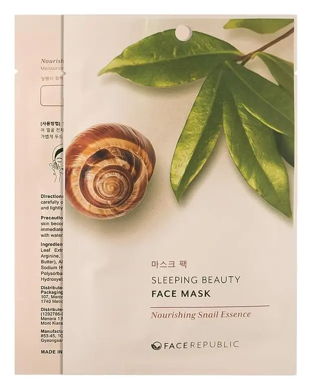 Face Republic Sleeping Beauty Face Mask Nourishing Snail Essence