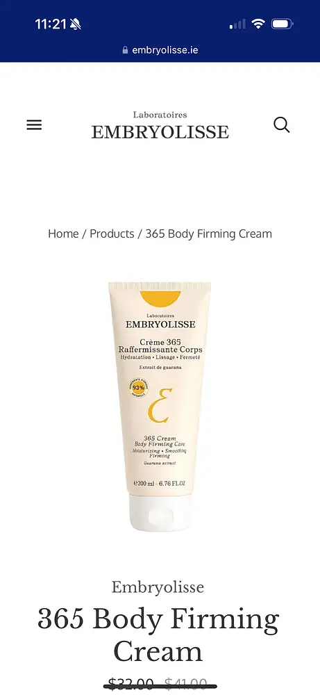 Embryolisse 365 Cream Body Firming Care
