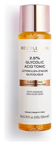 Revolution Beauty 2.5% Glycolic Acid AHA Glow Liquid Exfoliant Toner