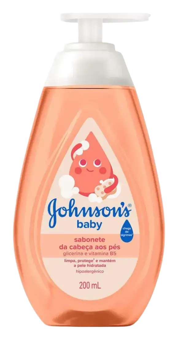 Johnson's Baby Sabonete De Cabeça Aos Pés Glicerina E Vitamina B5