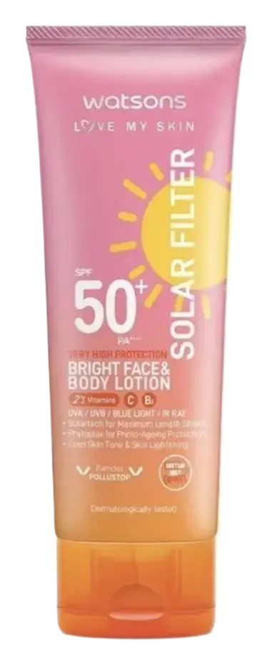 Watsons Bright Face & Body Lotion Solar Filter SPF 50+