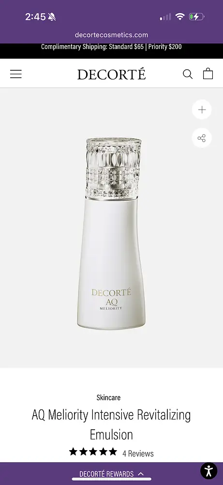 Decorte AQ Meliority Intensive Revitalizing Emulsion