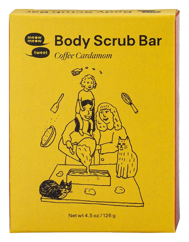 Meow Meow Tweet Body Scrub Bar Coffee Cardamom