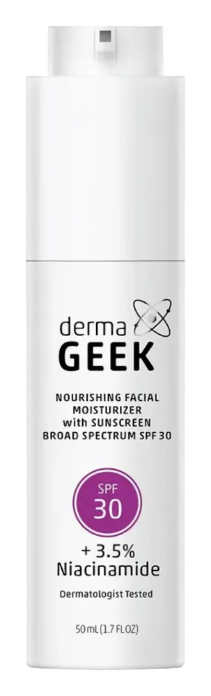 DermaGeek Nourishing Facial Moisturizer with Sunscreen Broad Spectrum SPF 30