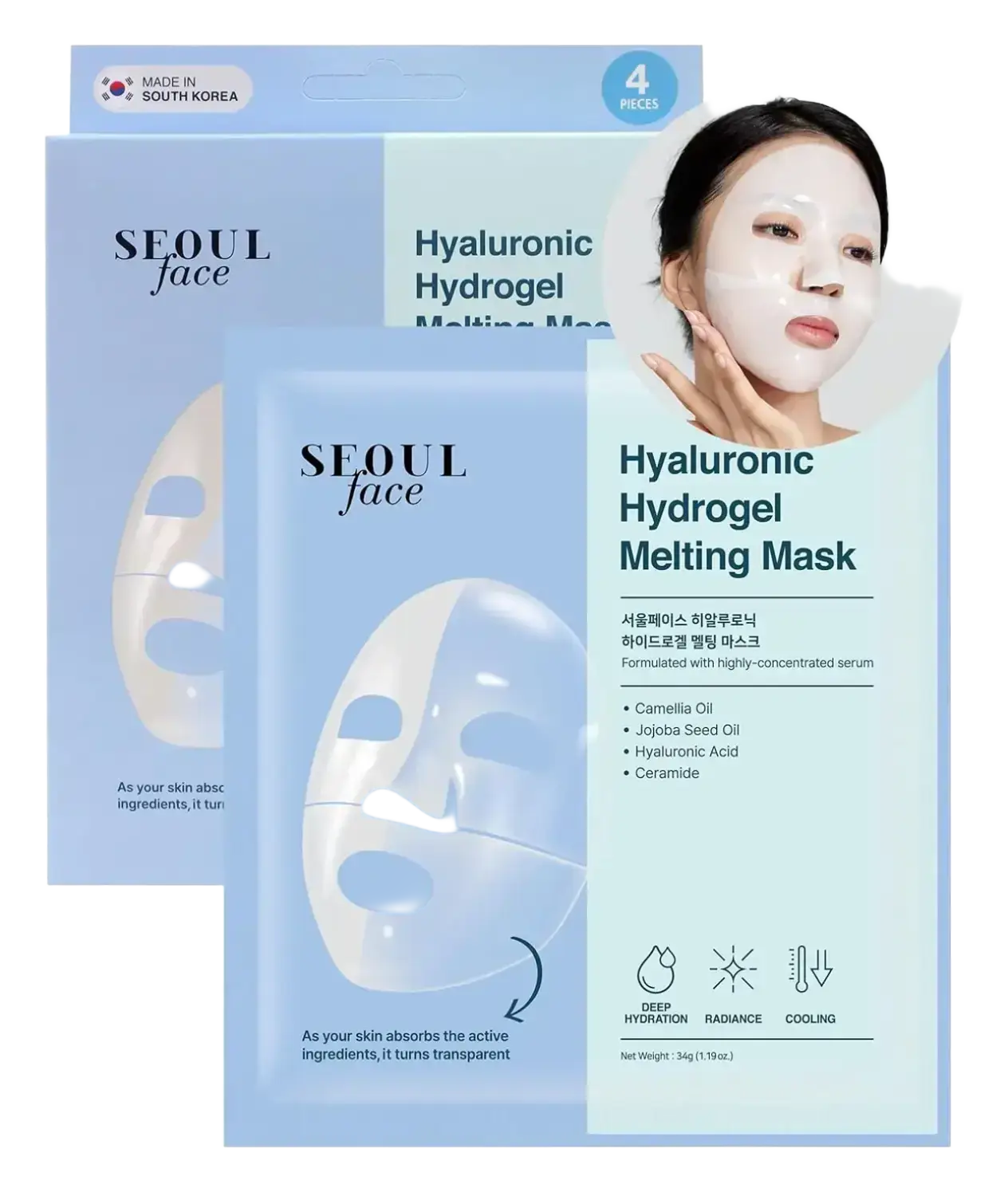 Dermal Korea Seoul Face Hydrogel Melting Mask Hyaluronic
