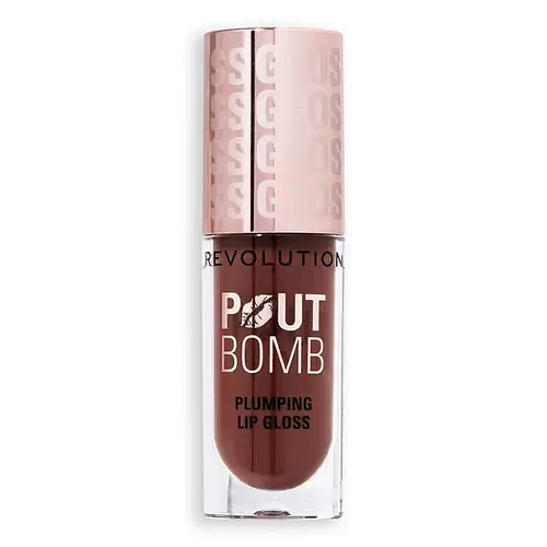 Revolution Beauty Pout Bomb Plumping Lip Gloss Espresso Cool Nude