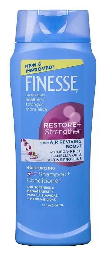 Finesse Restore + Strengthen Moisturizing 2 in 1 Shampoo and Conditioner
