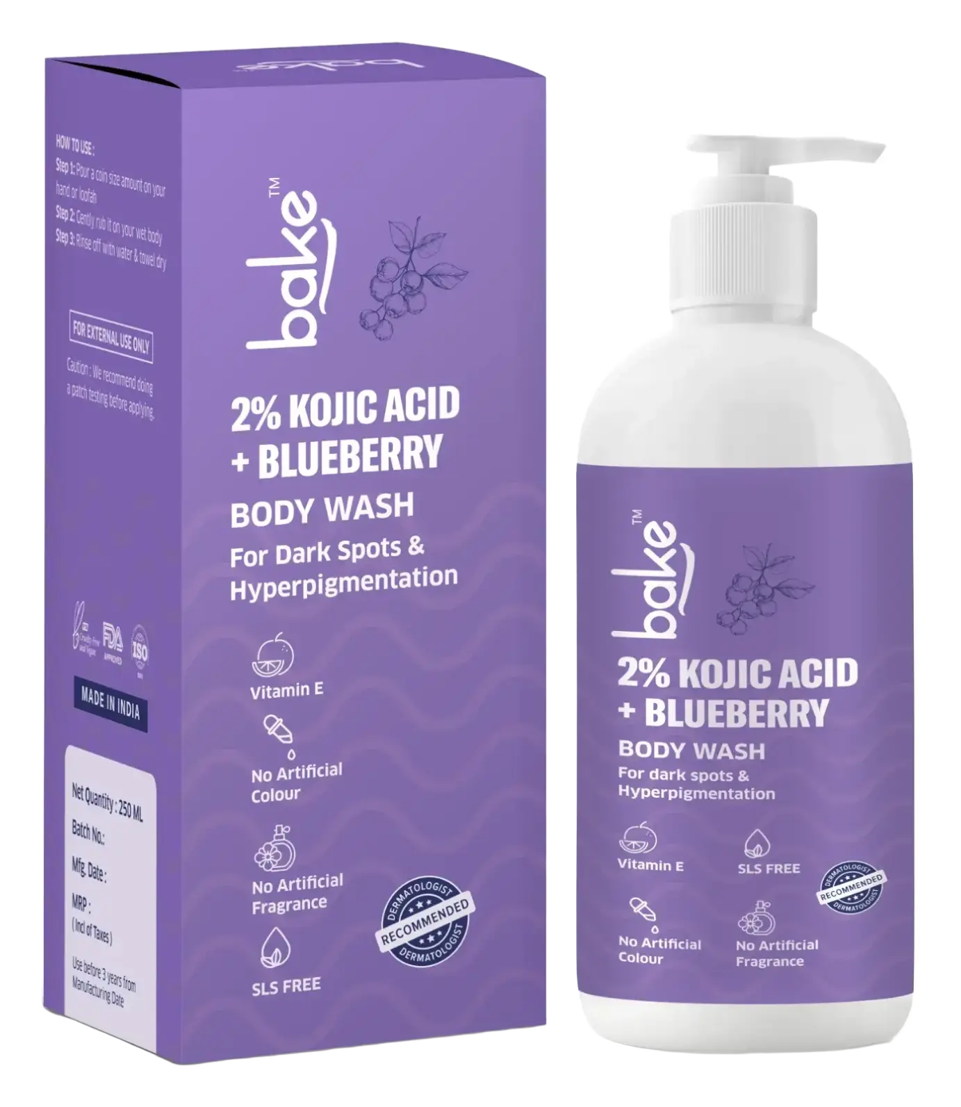 Bake 2% Kojic Acid + Blueberry Body Wash