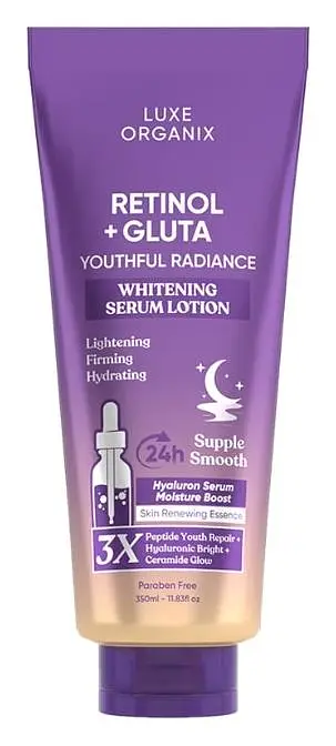 luxe organix glutathione Luxe Organix Retinol + Gluta Whitening Serum Lotion (Ingredients