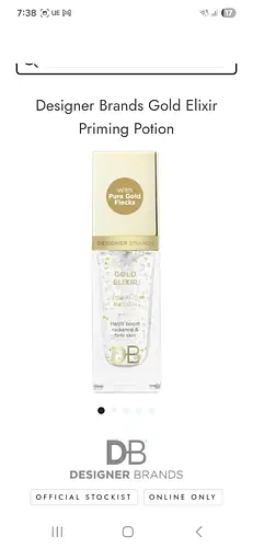 DB Cosmetics Gold Elixir Priming Potion