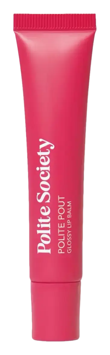 Polite Society Polite Pout Glossy Lip Balm Strawberry Glaze