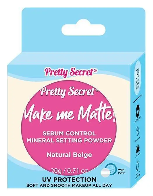 Pretty Secret Make Me Matte! Sebum Control Mineral Setting Powder Natural Beige