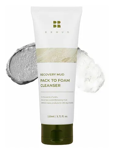Brmud Recovery Mud Pack To Foam Cleanser