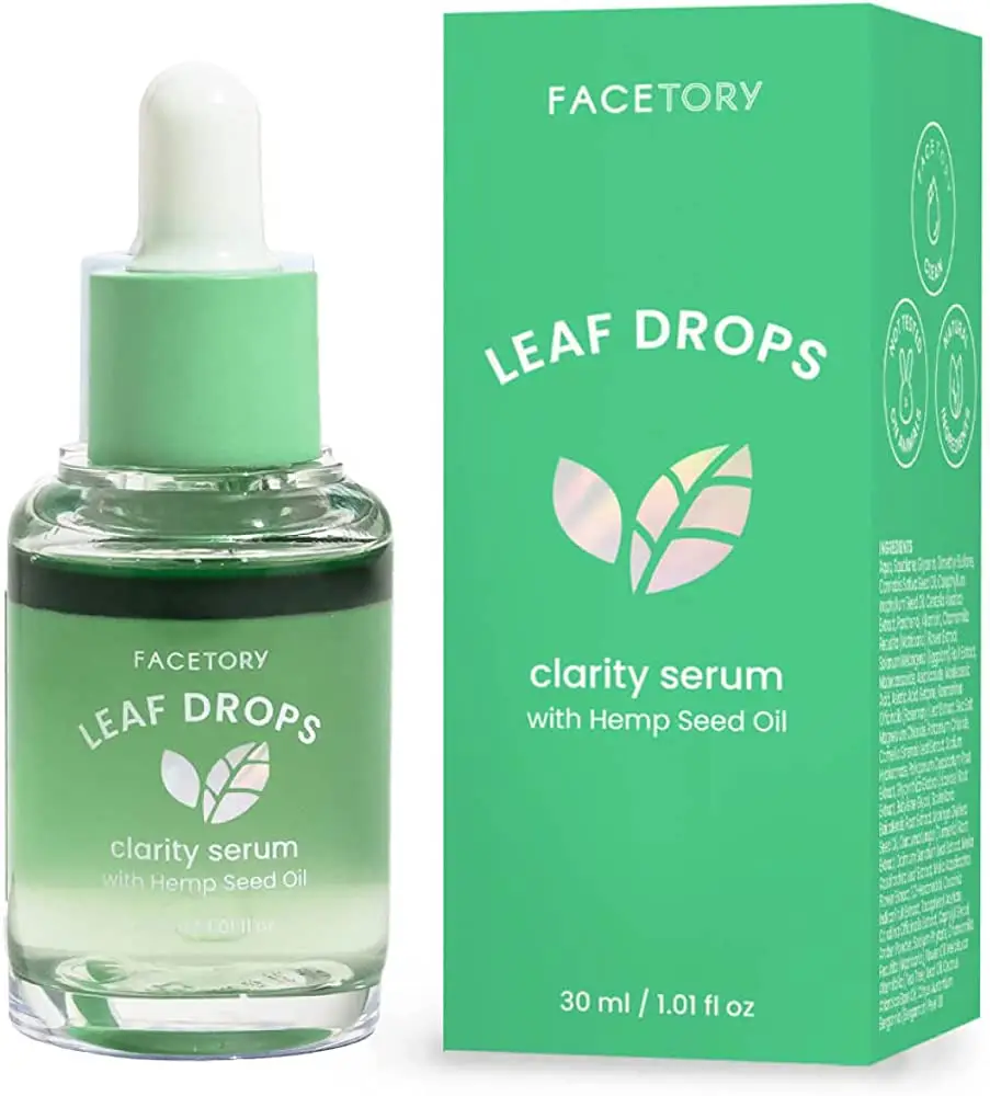 Facetory Leaf Drops Clarity Serum with Hemp Seed Oil