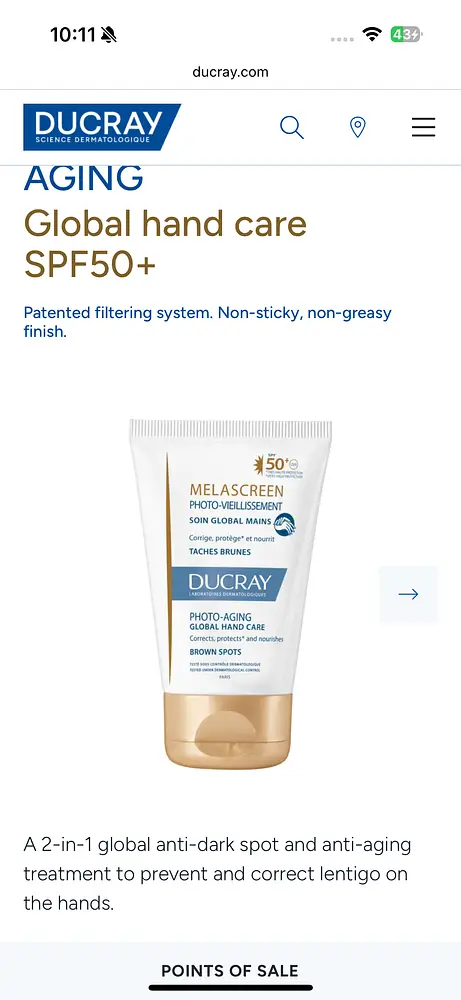 Ducray Melascreen Photo-Aging Global Hand Care SPF 50+