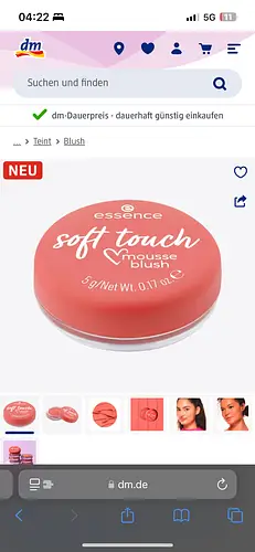 Essence The Blush Blush Mousse Soft Touch 30 Coral Crush, 5 g