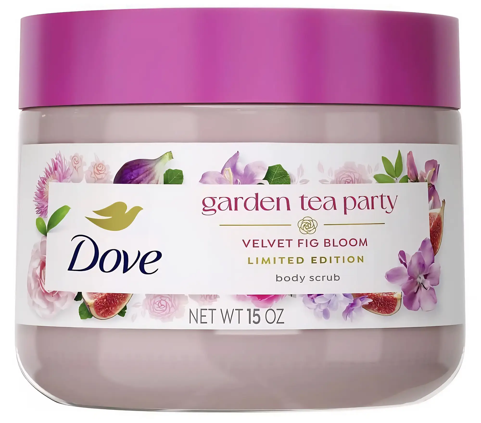 Dove Garden Tea Party Body Scrub Velvet Fig Bloom
