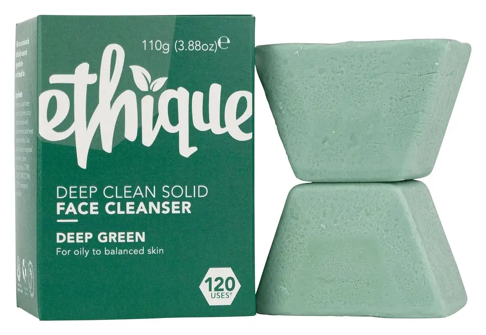 Ethique Deep Green Deep Clean Solid Face Cleanser